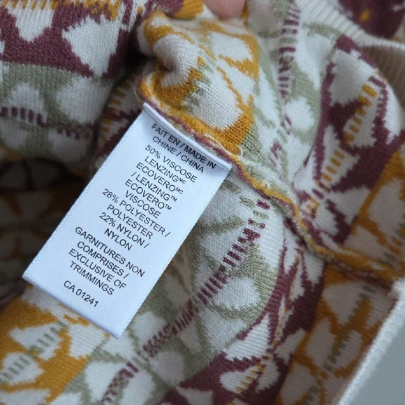 Twik Multicolor Floral Crew Neck Crop Sweater T Shirt Short Sleeve S - Picture 4 of 9